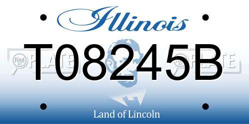 T08245B Illinois License Plate