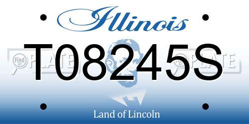 T08245S Illinois License Plate