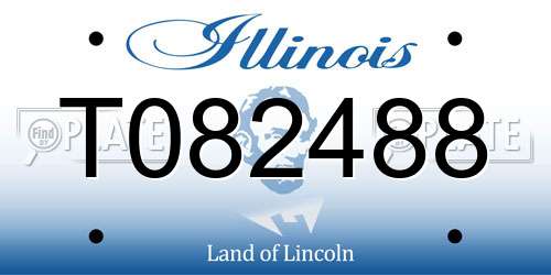 T082488 Illinois License Plate