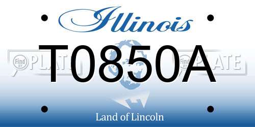 T0850A Illinois License Plate