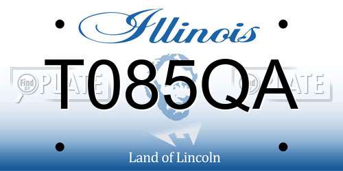 T085QA Illinois License Plate