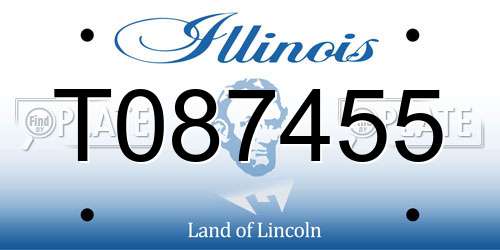T087455 Illinois License Plate