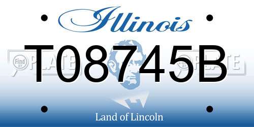 T08745B Illinois License Plate