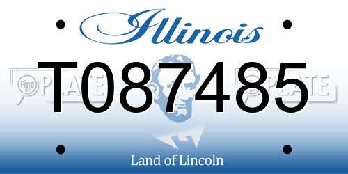 T087485 Illinois License Plate