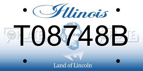 T08748B Illinois License Plate