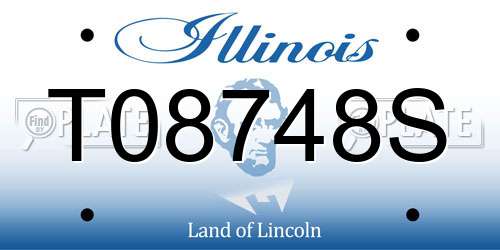 T08748S Illinois License Plate