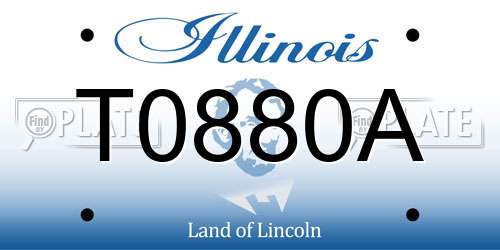 T0880A Illinois License Plate