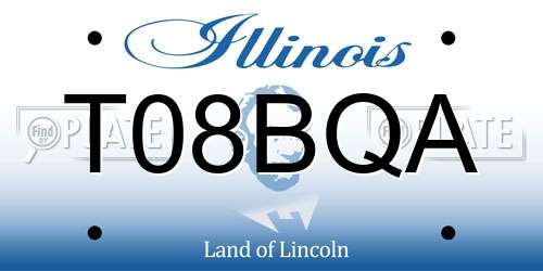 T08BQA Illinois License Plate