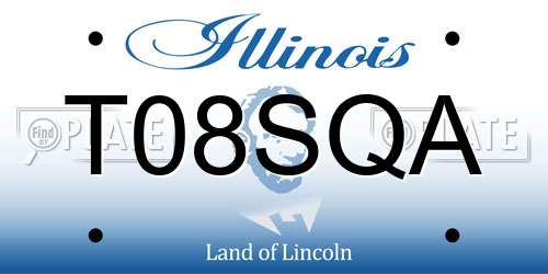 T08SQA Illinois License Plate