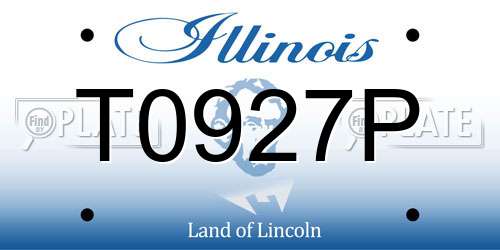 T0927P Illinois License Plate