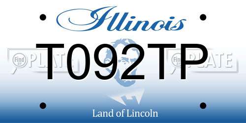 T092TP Illinois License Plate