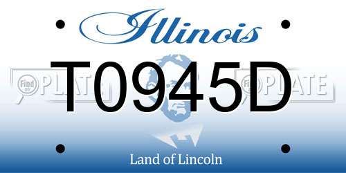 T0945D Illinois License Plate