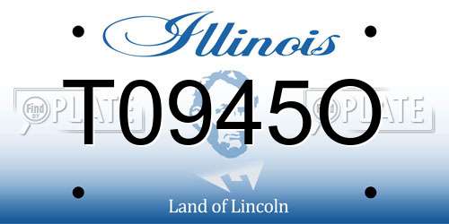 T0945O Illinois License Plate