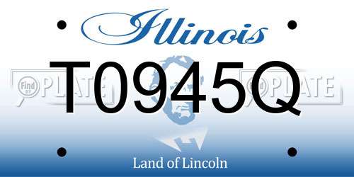 T0945Q Illinois License Plate