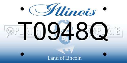 T0948Q Illinois License Plate