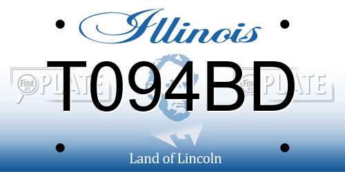 T094BD Illinois License Plate