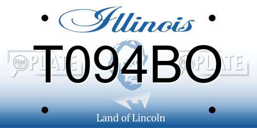 T094BO Illinois License Plate
