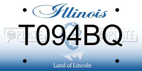 T094BQ Illinois License Plate