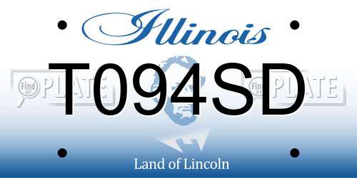 T094SD Illinois License Plate
