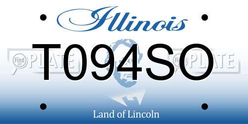 T094SO Illinois License Plate
