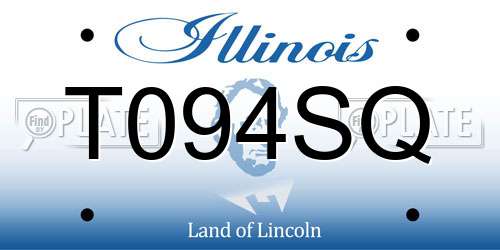 T094SQ Illinois License Plate
