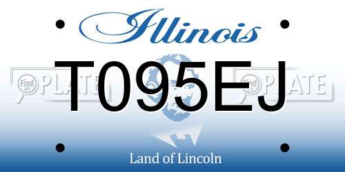 T095EJ Illinois License Plate