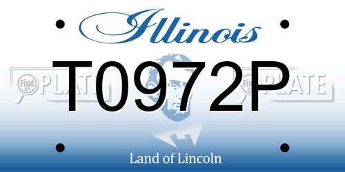 T0972P Illinois License Plate