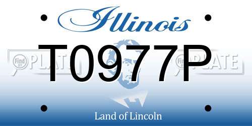 T0977P Illinois License Plate