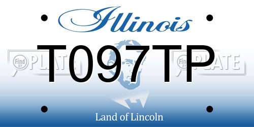T097TP Illinois License Plate