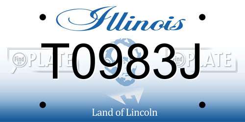 T0983J Illinois License Plate