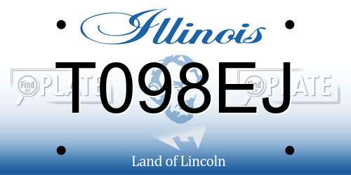 T098EJ Illinois License Plate