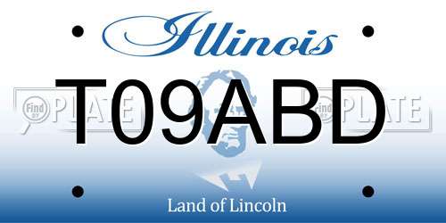 T09ABD Illinois License Plate
