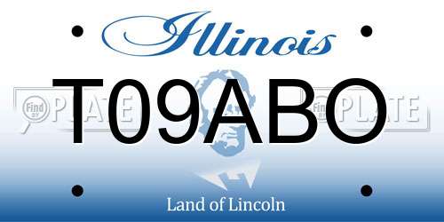 T09ABO Illinois License Plate