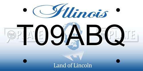 T09ABQ Illinois License Plate