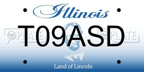 T09ASD Illinois License Plate