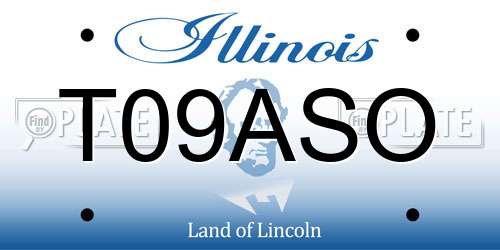 T09ASO Illinois License Plate