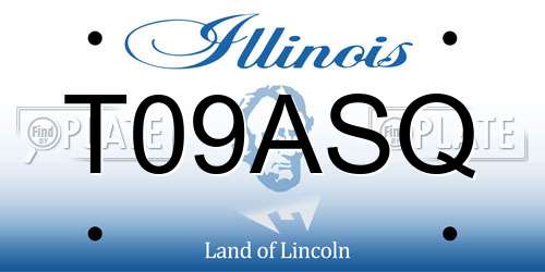 T09ASQ Illinois License Plate