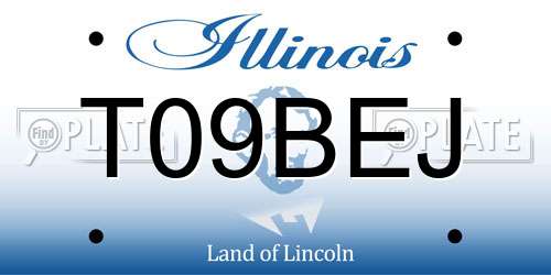 T09BEJ Illinois License Plate