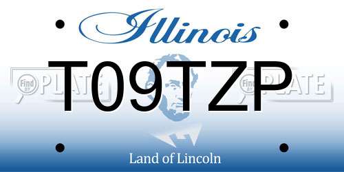 T09TZP Illinois License Plate