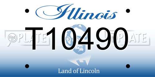 T10490 Illinois License Plate