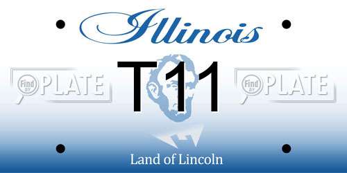 T11 Illinois License Plate