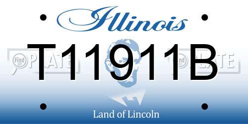 T11911B Illinois License Plate