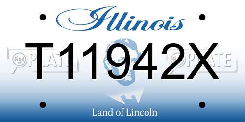 T11942X Illinois License Plate