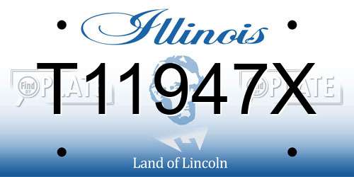 T11947X Illinois License Plate