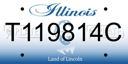 T119814C Illinois License Plate
