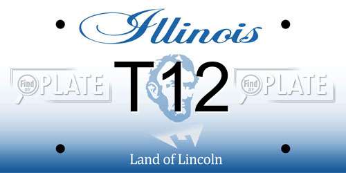 T12 Illinois License Plate