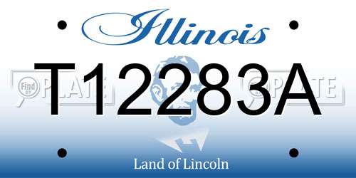 T12283A Illinois License Plate