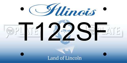 T122SF Illinois License Plate