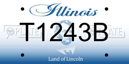 T1243B Illinois License Plate