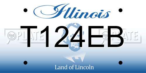 T124EB Illinois License Plate
